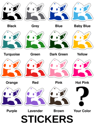 Panda Holding Gun Stickers